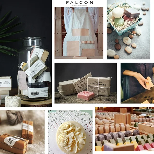 SLS Бесплатная хорошо подходит для чувствительной кожи/беременных без животных тестирование веганских материалов цветочным лавандовым узором Органические ручной кускового мыла