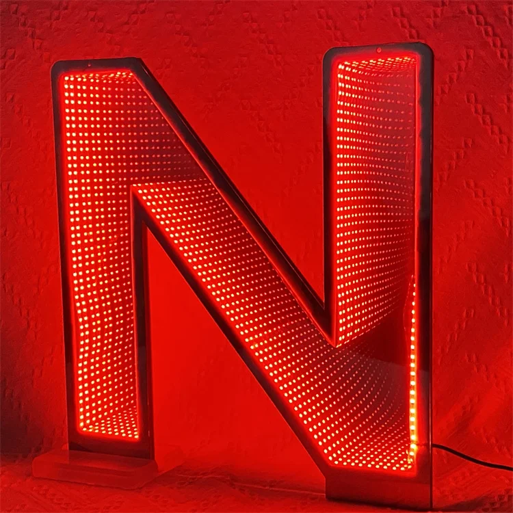 Hot Sale Commercial Neon Sign 3D Infinity Mirror Christmas Led Neon Sign For Shop Party Creative Neon Signs Custom