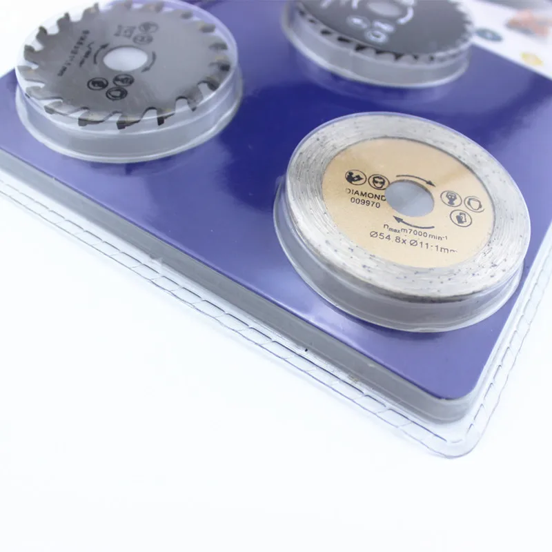  High speed steel cutting blade with shank mandrel HSS saw wheel 4-piece set of small electric accessory