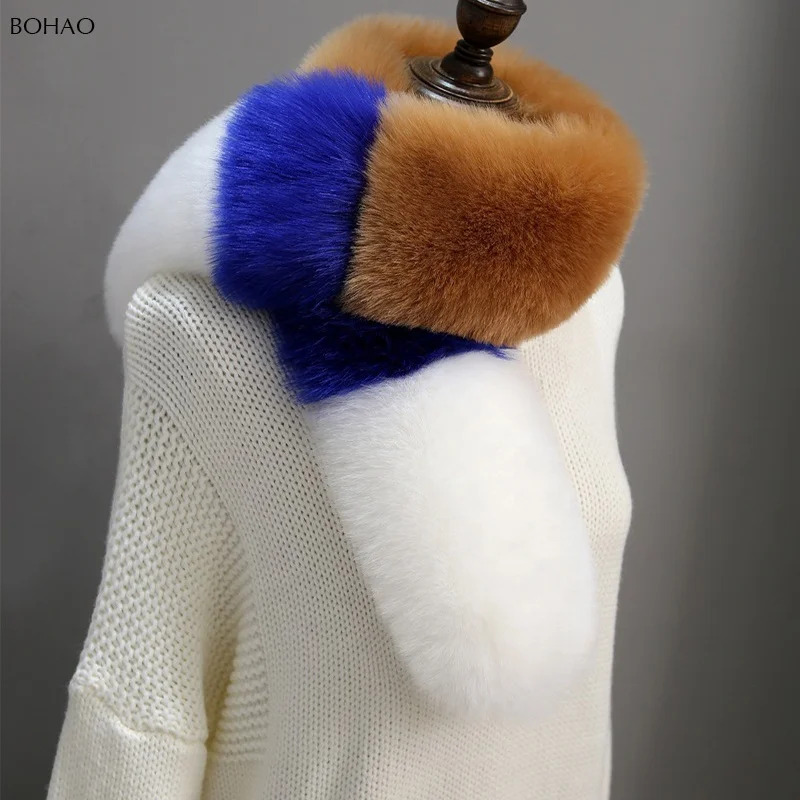 Воротник из искусственного меха лисы, много цветов на выбор