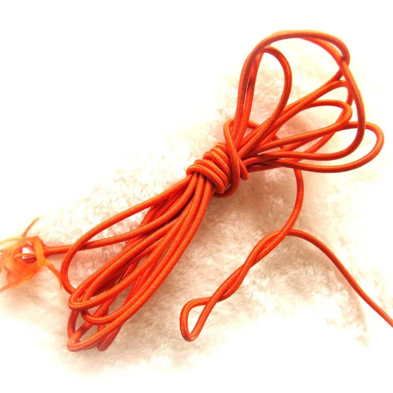 RE04 Factory direct supply Clothes and bags accessories orange color 3mm polyester and rubber elastic rope