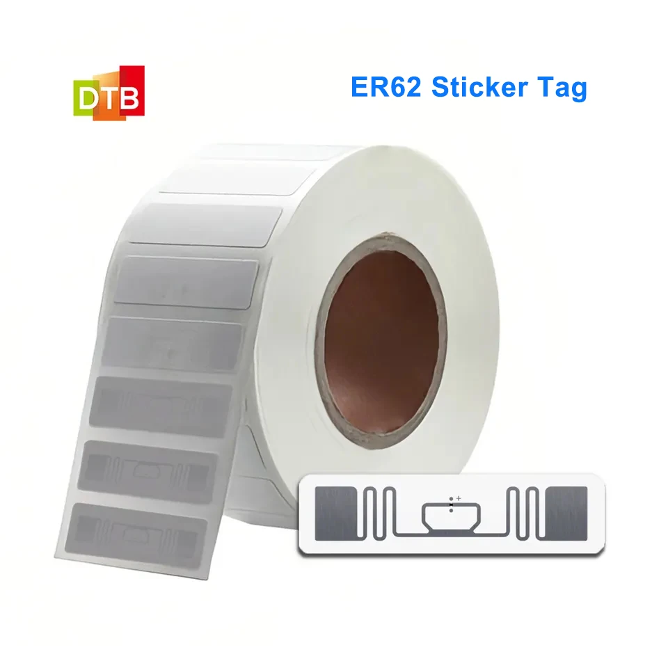 Inventory ER62 UHF RFID Tag 70*14mm Antenna Impinj Monza R6 R6-P Rfid Chip Passive 860~960MHz Sticker Label