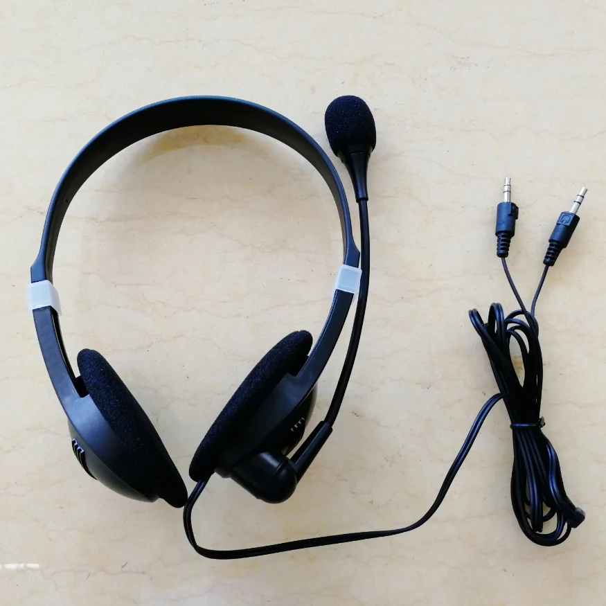 Hot-selling 30mm speaker wired on-ear headsets with boom Microphone for call center/office use