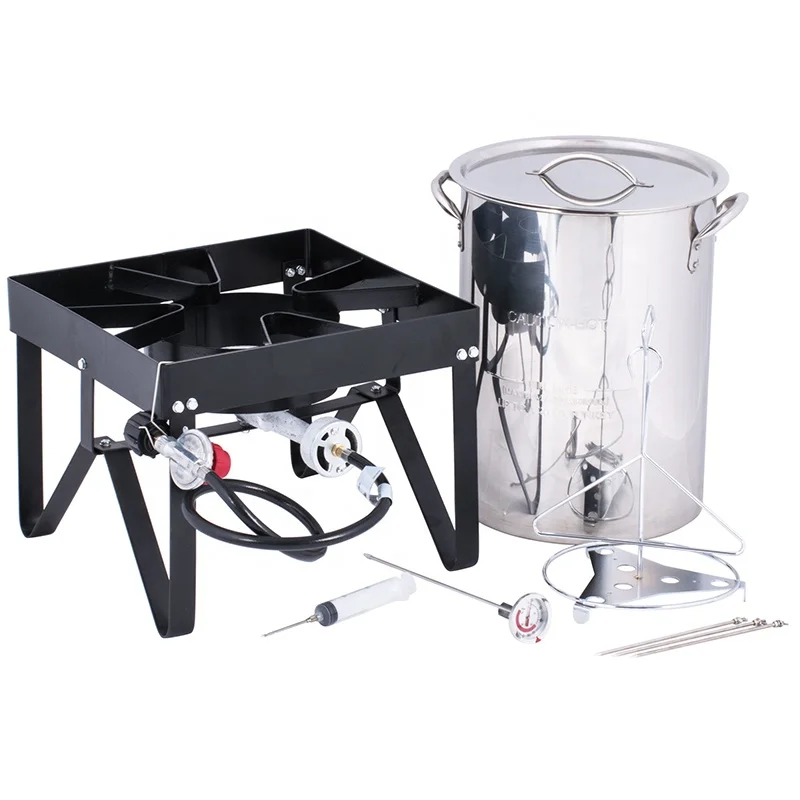 factory price 80QT Seafood steaming and boiling large capacity aluminum pot portable outdoor turkey fryer