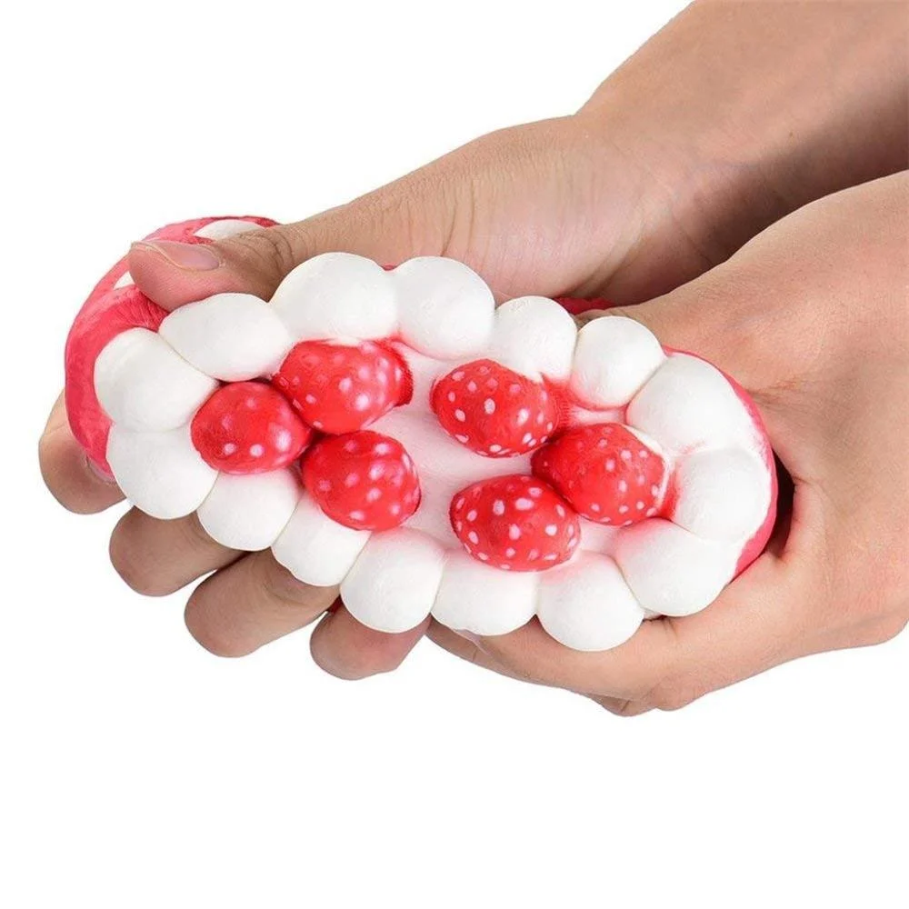 Unionpromo Slow Rising Strawberry Cake Toy PU Cream Cake cake shape Stress Relief toy
