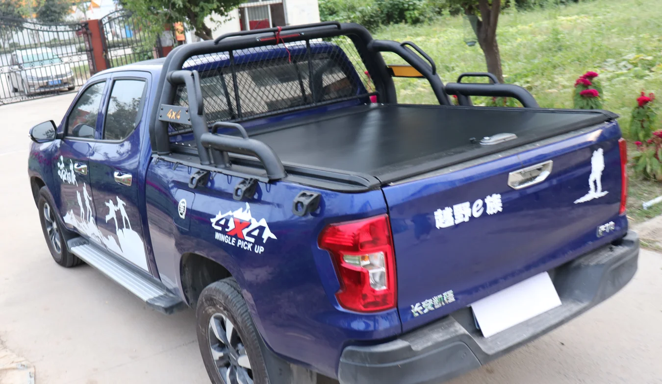 4x4offroad Aluminium Alloy Electric Retractable Tonneau Cover Roller Shutter Lid Pickup Bed Cover for Kaicene F70/Peugeot hunter