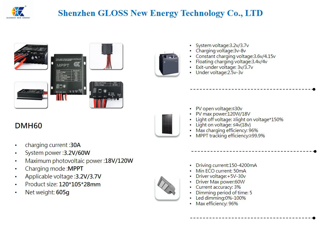 3.2v 30A High-end Solar Charge Controller for Solar Panel MPPT Solar Street Light Charge Controller Regulator