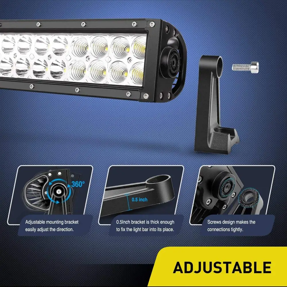 
Factory Direct Supply Cheap 12V Input Combo Beam 22 Inch Off Road 4x4 120W Led Light Bar for Truck Car 