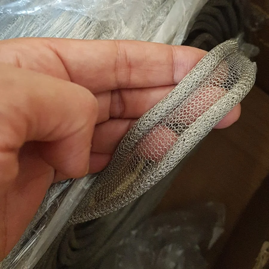 Tinned Copper clad steel knitted wire mesh Gasket EMI/RF Shielding Sleeve