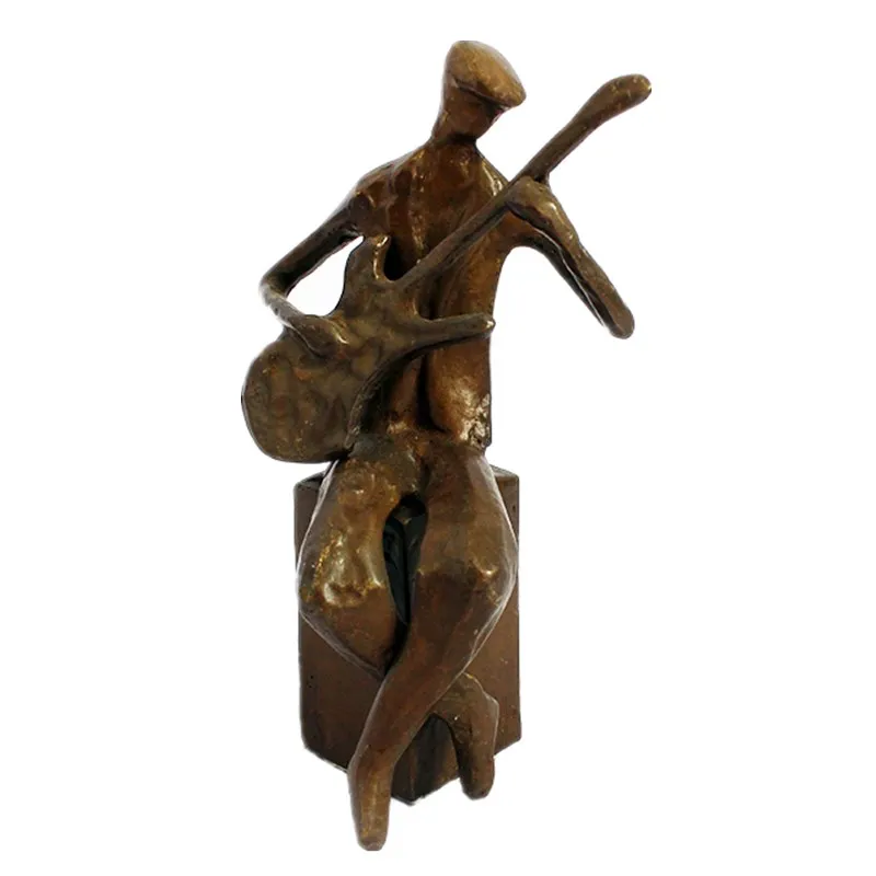 Music metal cast iron  band figurines play the guitar  for bar decor