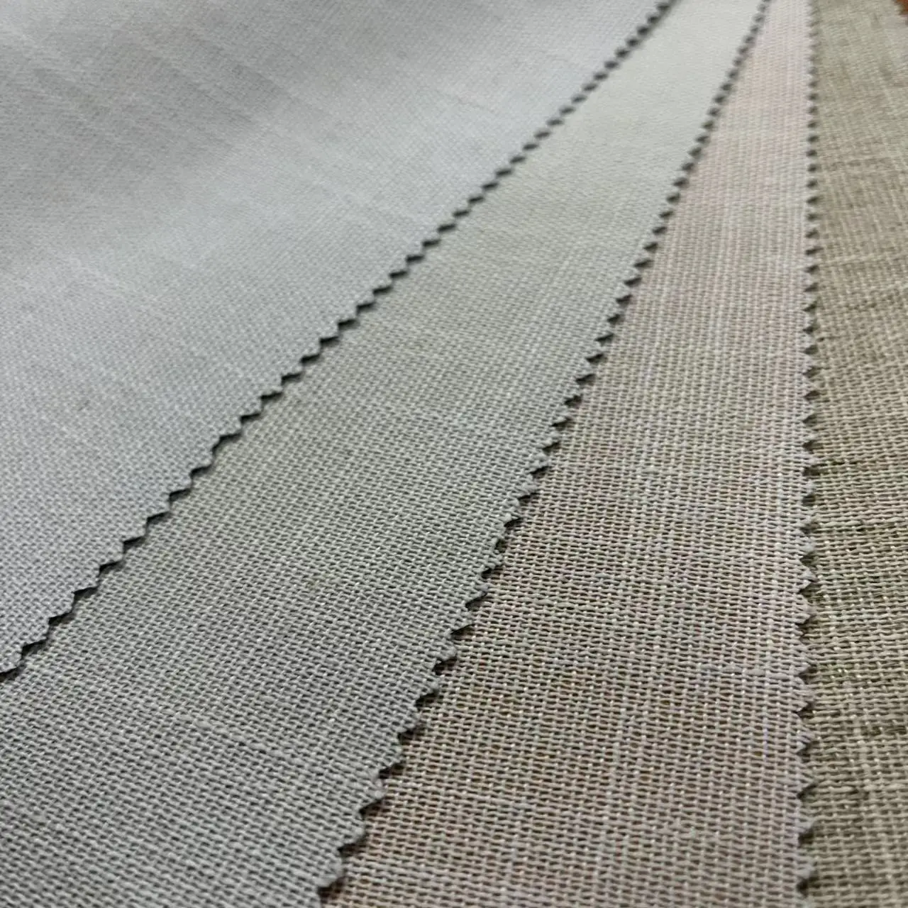 CC-AY Hot Sale Linen Content Blackout Curtain Fabric Curtain Material Rolls Fabric For Living Room