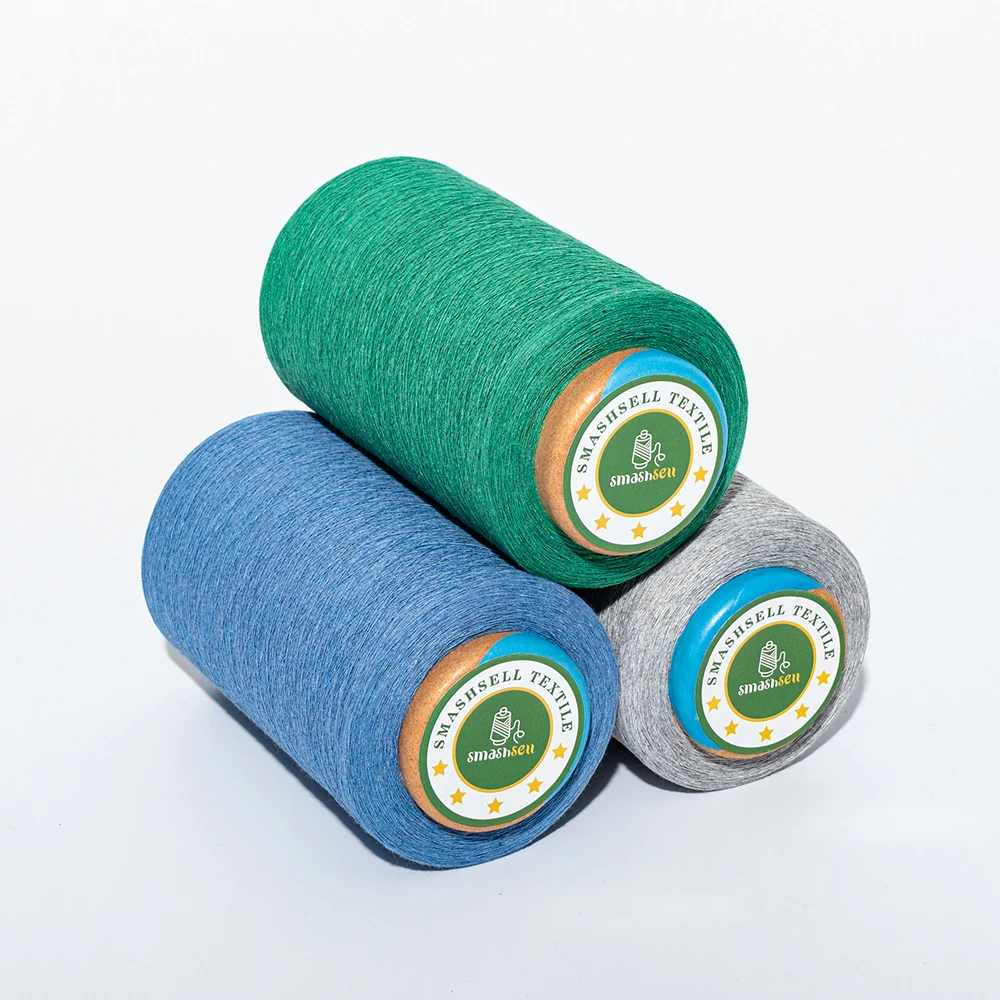 Open End Recycled Cotton  Yarn Canvas Fabric Knitting Yarn OE Cotton Polyester Blend Yarn