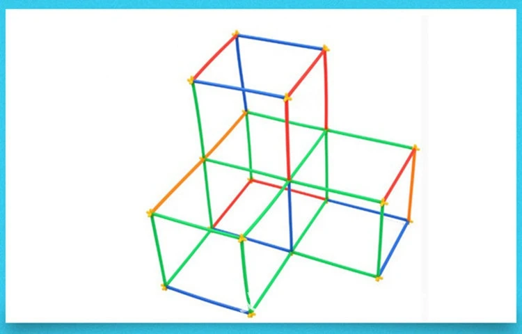 Creative Building Construction Straw building blocks Toy plastic brick set 4D space for kid