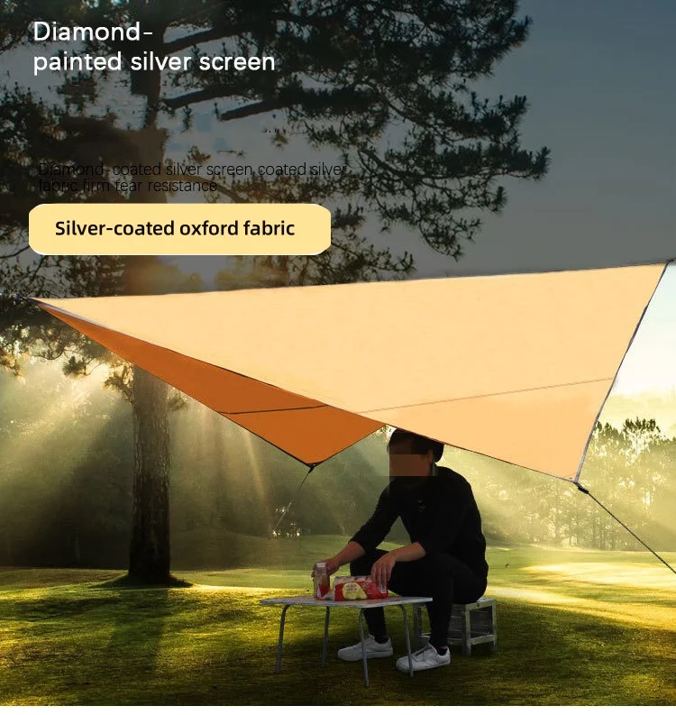 Rain Tarp Tent Shelter Portable Picnic Shadow Large Tarp Shelter Tents Camping Fly Sheet