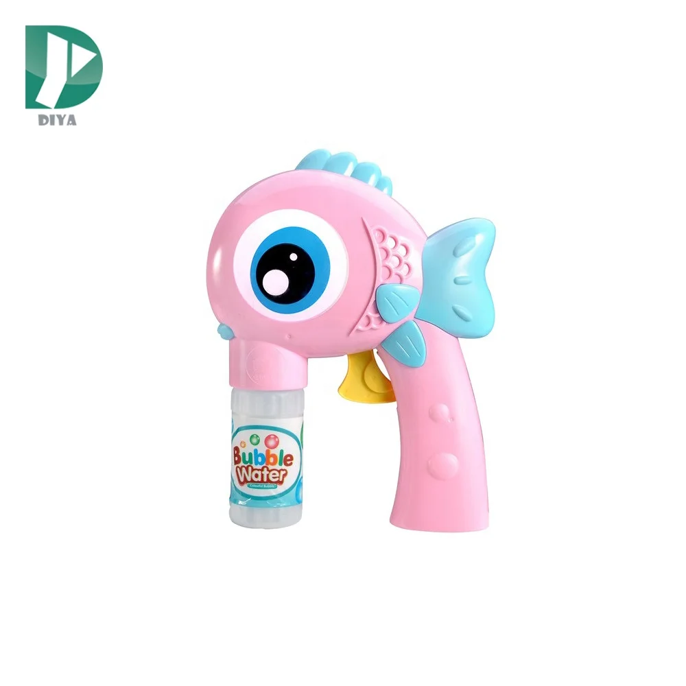 Big eyes fish bubble gun summer outdoor bubble guns water toys for kid