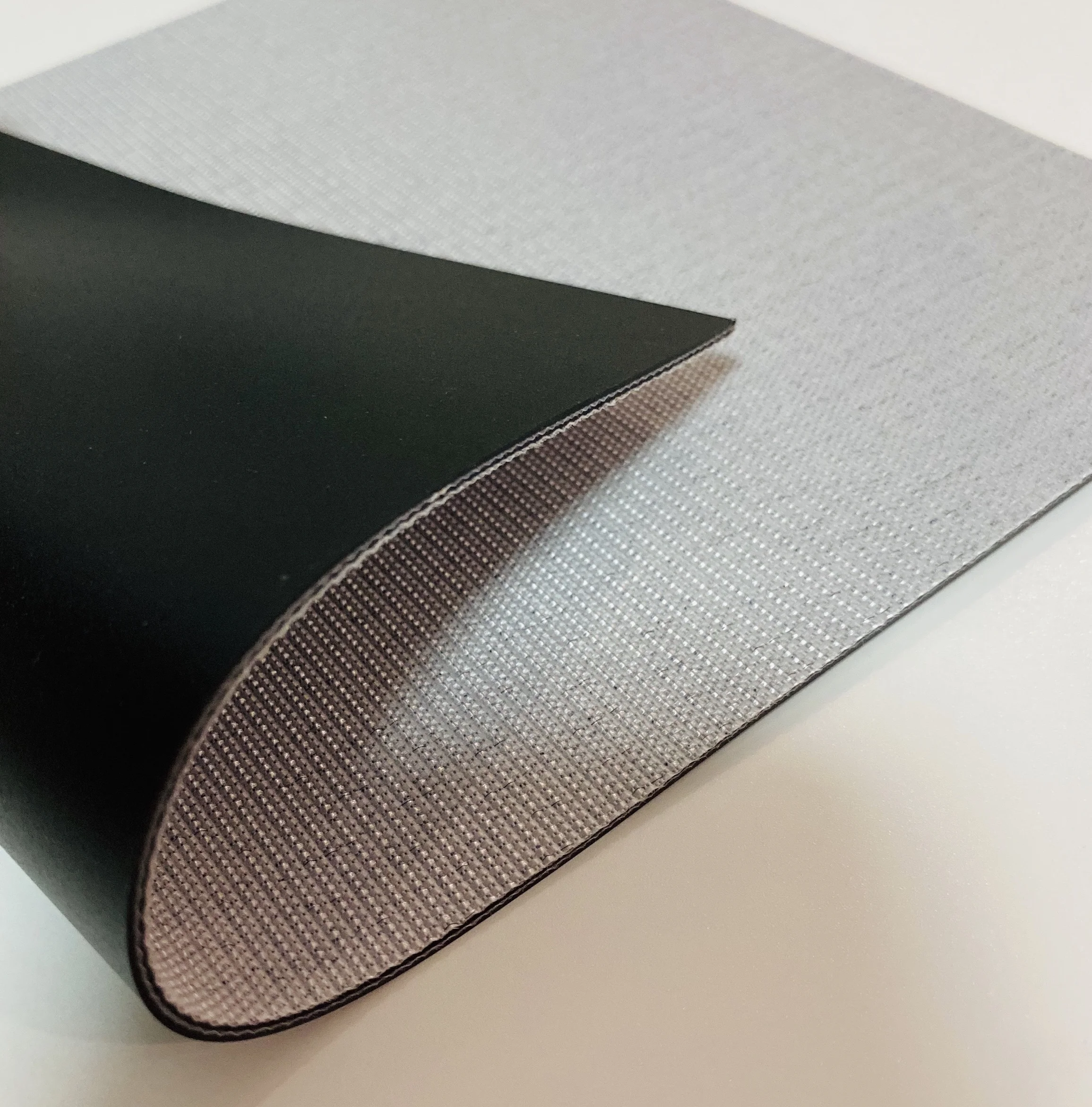 Black color PU conveyor belt for Textile Printing 2.2mm Polyurethane conveyor belt black matt