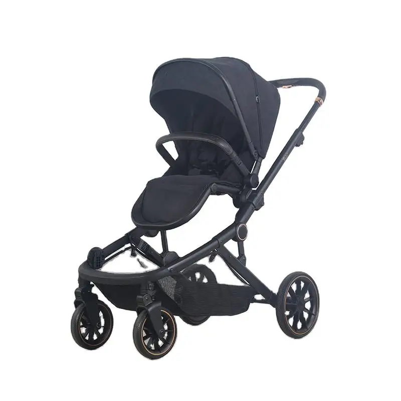 Luxury Foldable Double Baby Pram Twin Baby Stroller with 5-Point Safety Harness