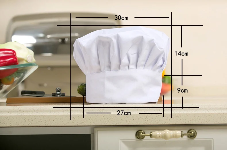 Wholesale Customized Adjustable Chef Hat in Restaurant Bar Uniforms Work Pastry Chef Hat