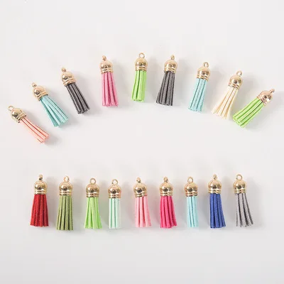 
mini gold Metal cute leather suede tassel for bag 