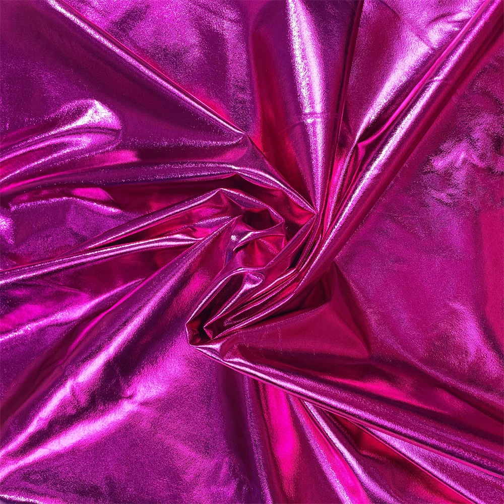 Hologram Spandex for Sewing Dancewear Costumes Metallic Foil Stretch Fabric 54 Inch Wide Iridescent Blue Purple Eco-friendly JSB