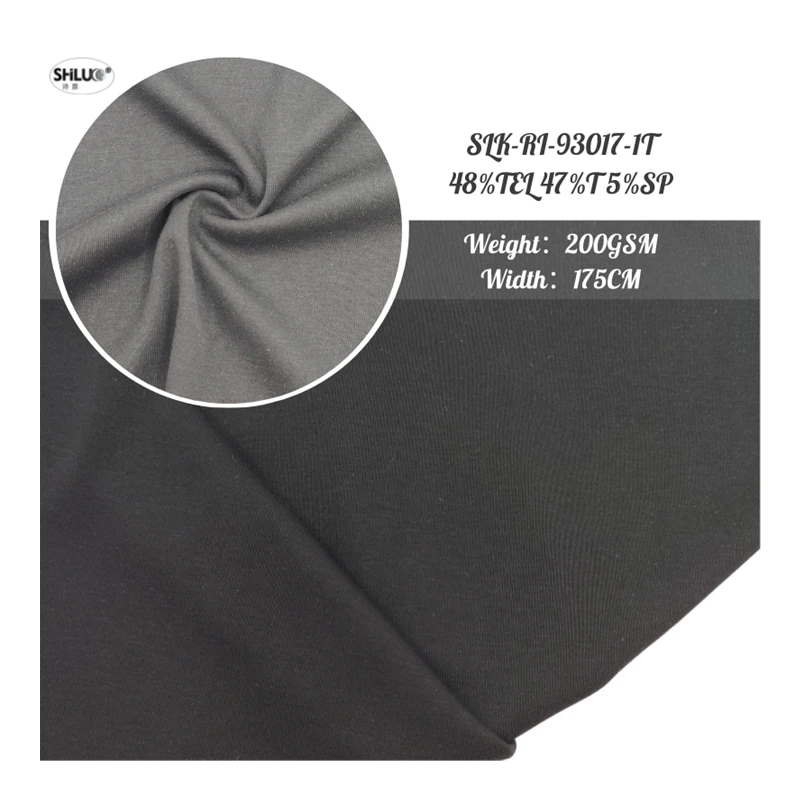 Fashion fabric knitted dyed lyocell 200gsm organic rib fabric for shirt