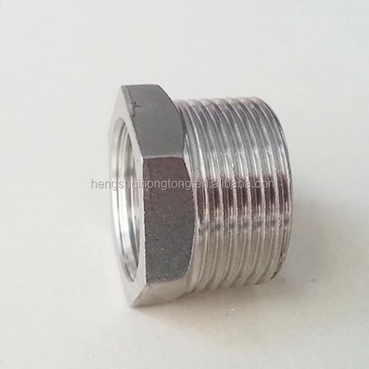 Stainless Steel Equal Hexagon Bushing Npt/Bsp Thread Pipe Fitting