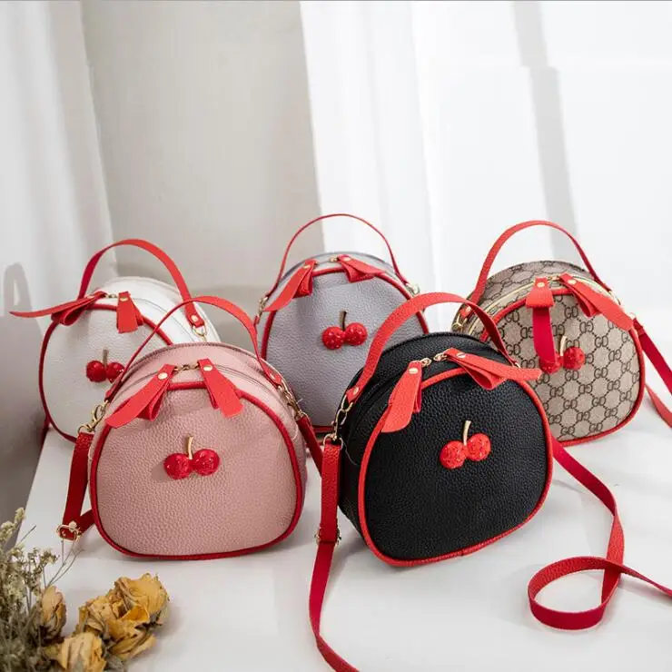Exquisite fashion mini female PU leather simple small Girl vertical change round backpacks without logo