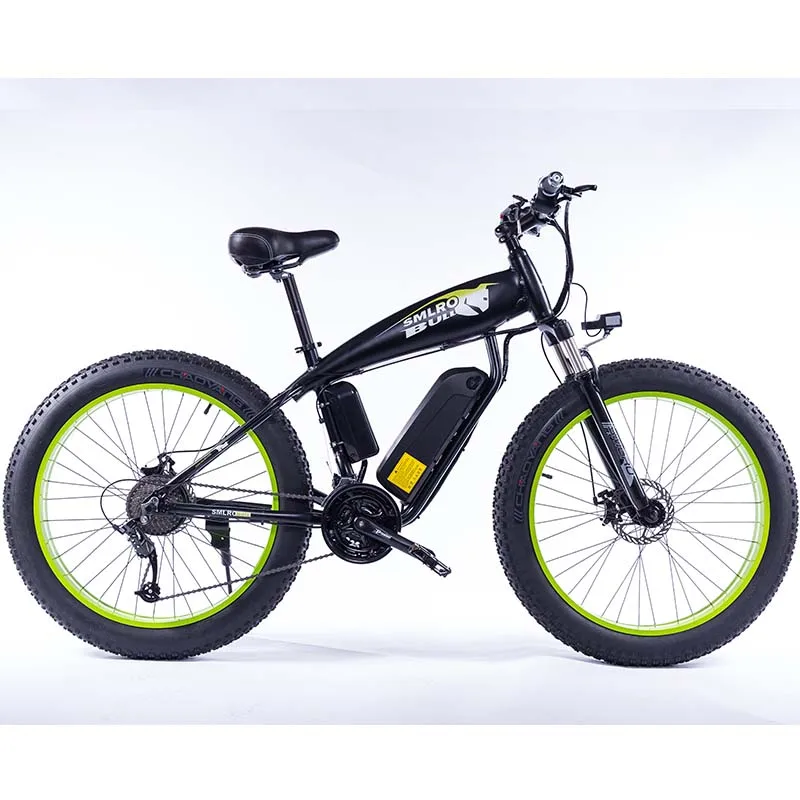 Новейший электрический велосипед 48V 350W 10AH Мужская горная, фара для электровелосипеда в 21 скорость 26 дюймов жира шин дорожный велосипед снежные велосипедные педали