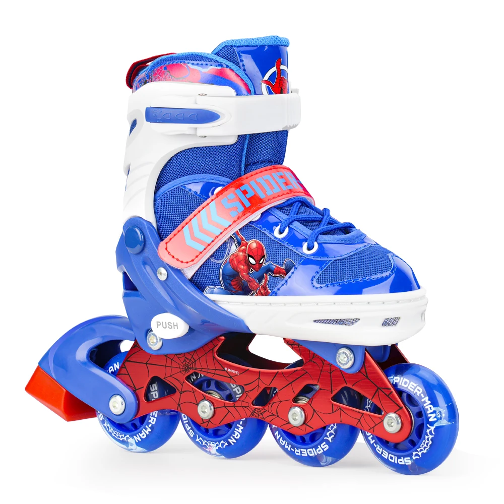 Disney Custom Cartoon Character Children Roller Skate Shoes Wholesale Adjustable Flashing Roller Sketing Shoes For Boy
