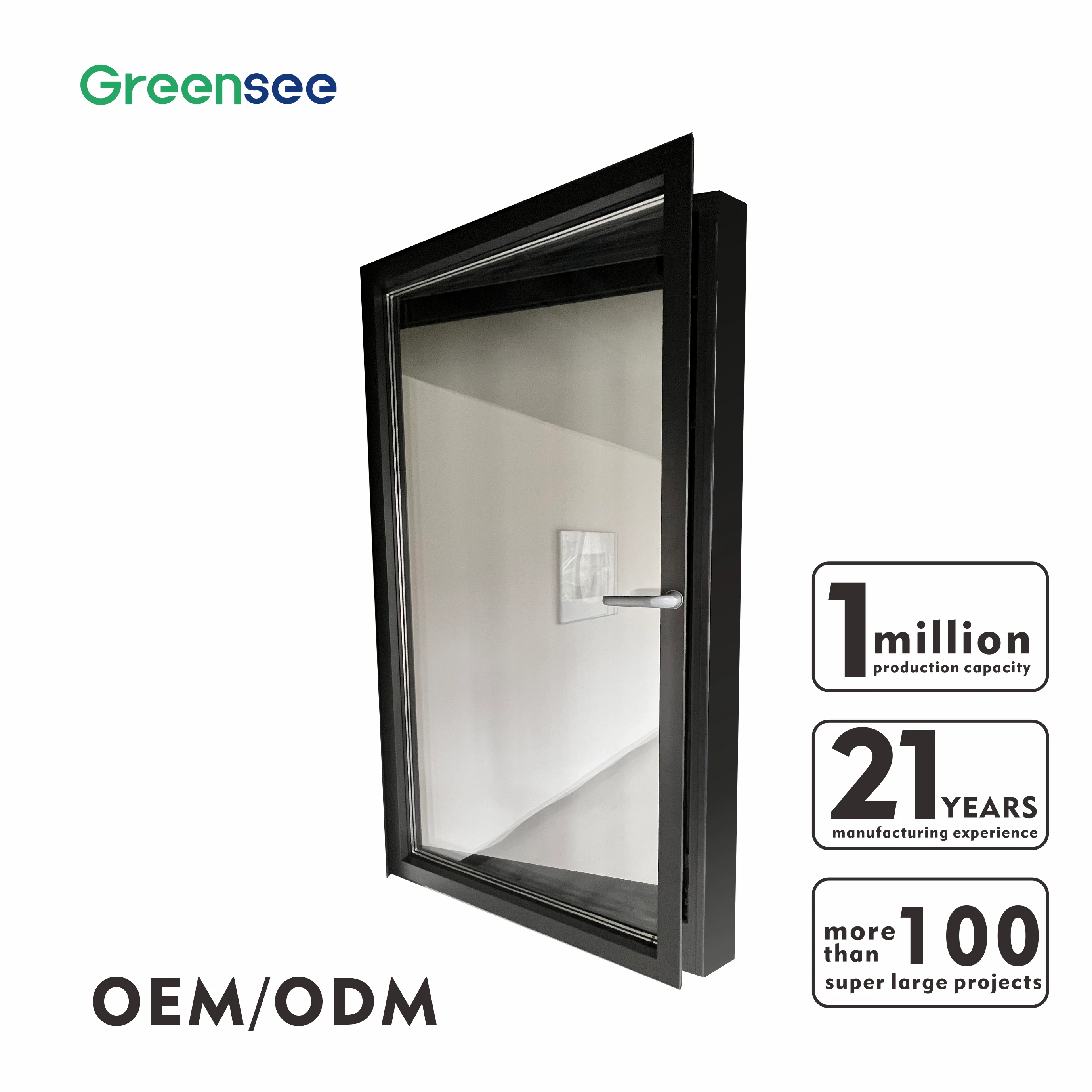 Greensee Horizontal Frenchs Designs Front With Opening Side Panel 100% Testimonials Luxury Copper Entrance Door Window