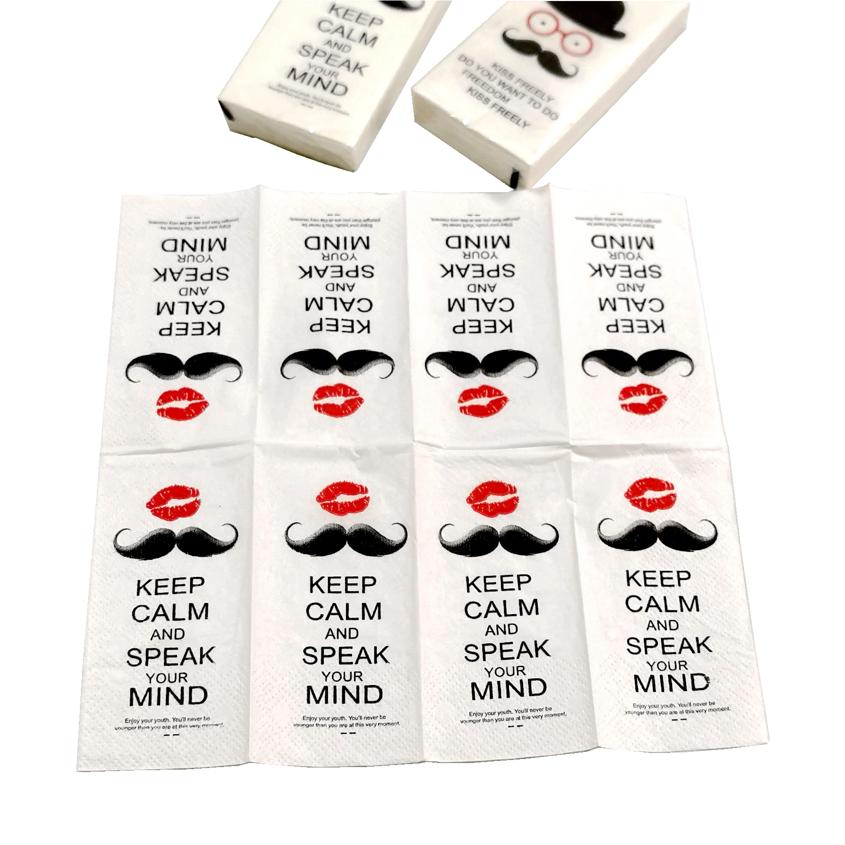 Customize Printed Pocket Tissue 3ply 4ply Mini Facial Tissue Handkerchief Paper for Fair in Advertising Paper Virgin Wood Pulp