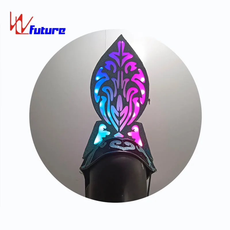 Wireless Controlled LED Luminous Inflatable Princess Dress Performance Jazz Dance Wear for Women Includes Leotards Headwear