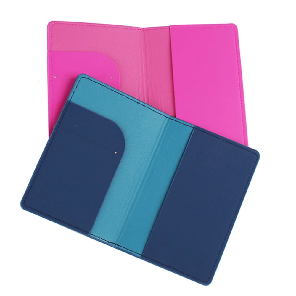 Custom Logo PU Leather Travel Passport Protector Cover New Fashion Slim Waterproof Wearable Passport Holder Portable in Stock