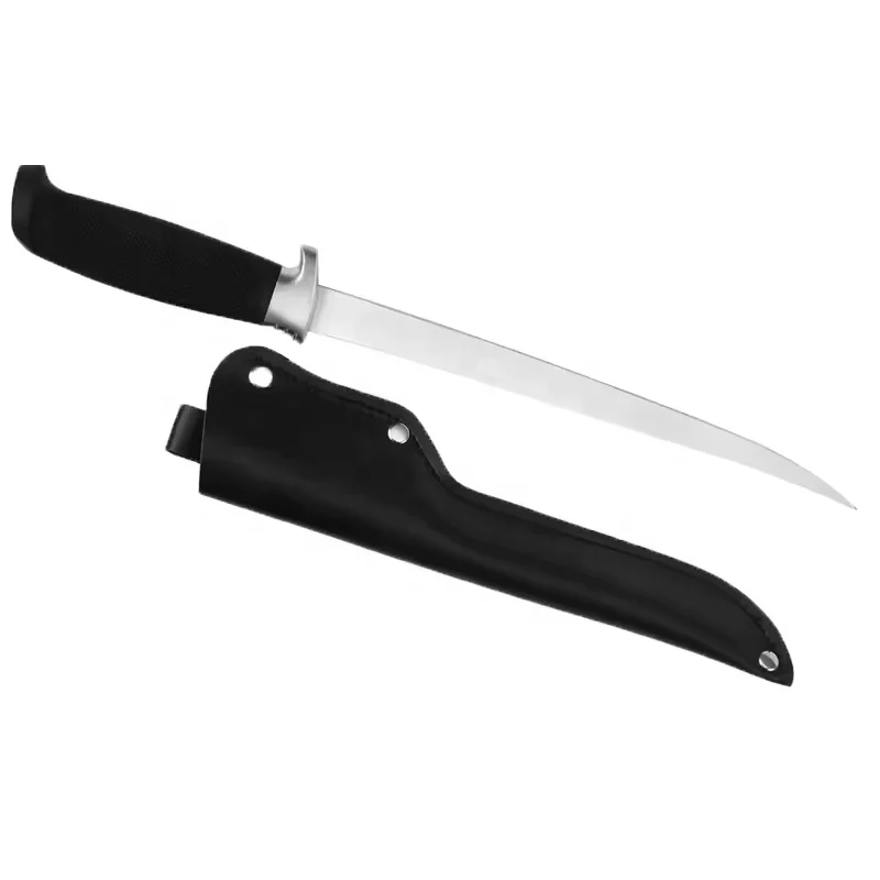 Wholesale EDC Kitchen Portable Leather Sheath Knife Stainless Steel Damascus Hunting Fishing Outdoor Knife For Camping