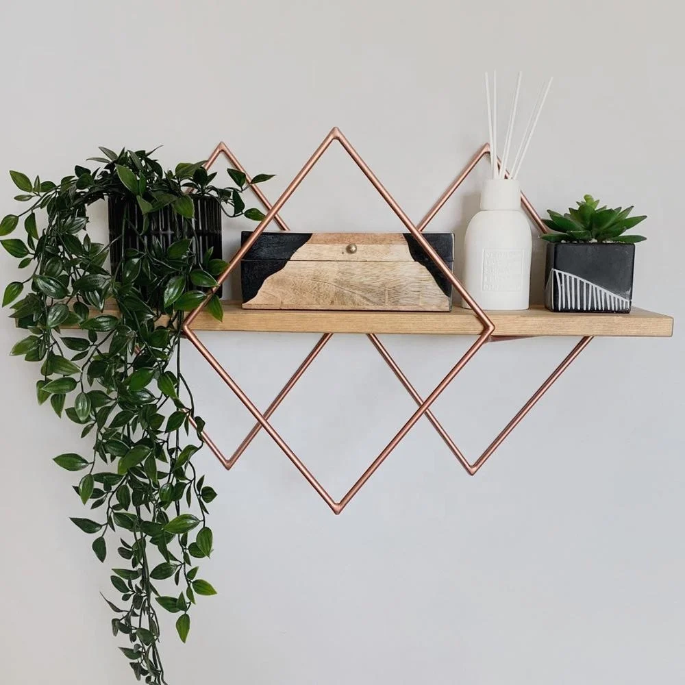 
Iron Diamond Wall Shelf, wall rack, wall storage 