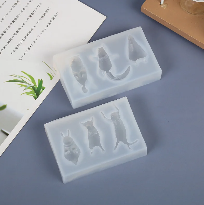 NEW Baking mold Sleepy Mini Corgi Dog Cat Rabbit Penguin Little Raccoon Shiba Inu Silicone Cake Mold Fondant Silicone Mold
