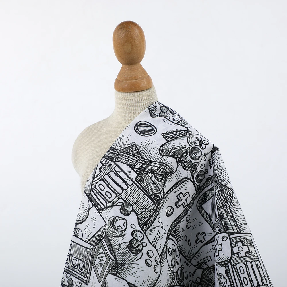 Wholesale custom digital printed Cartoon pattern on 100% cotton Poplin fabric for clothing