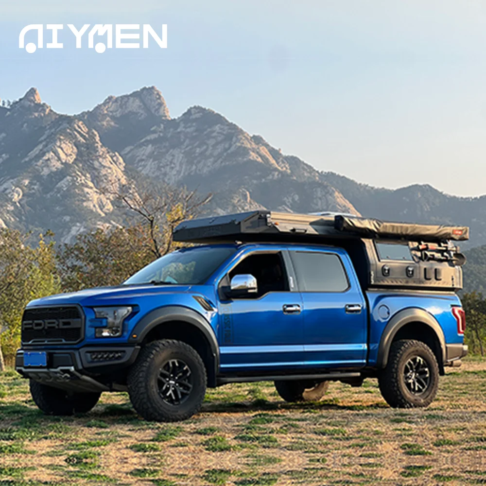 Slide in Truck Camper Short Bed Slide in Fiberglass Shell Hard Side Pop up Expedition Box Slide on Camper for Pickups