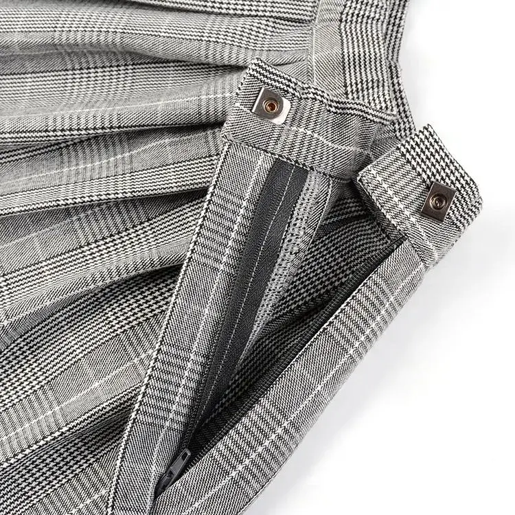 Fashion design polyester rayon woven plaid kid girls school uniforms pleated mini skirt