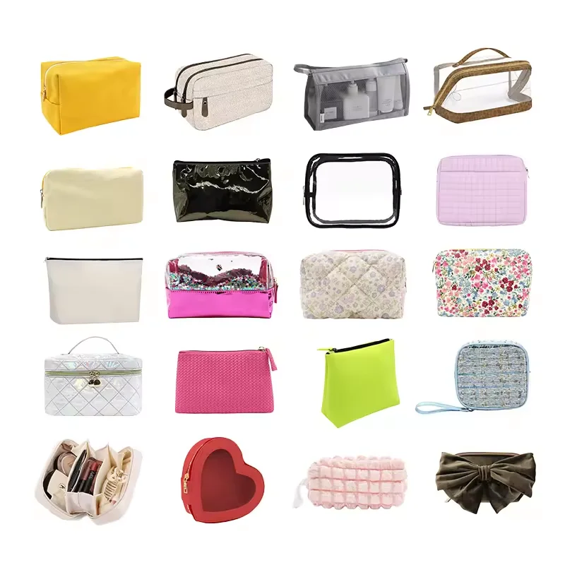 small 3 packages XL twill hairdressing recycle 600d bag 3 layered cosmetic make up storage bag and suitcase for woman