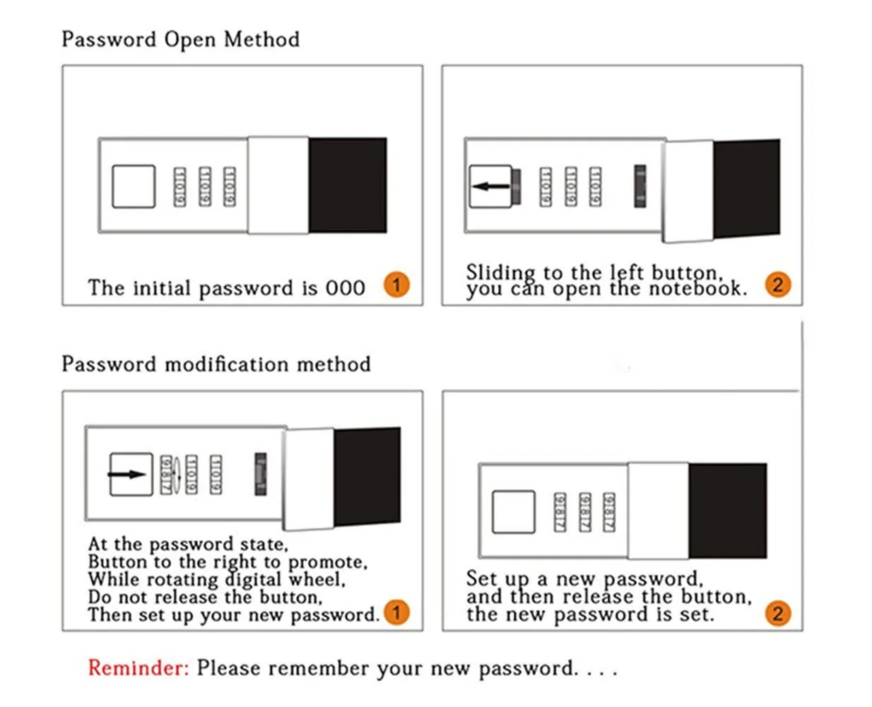 Myway 2025 Creative Password Lock Journal Diary Digital Locking Notepad Book Combination Journal Diary With Lock A5 Planner