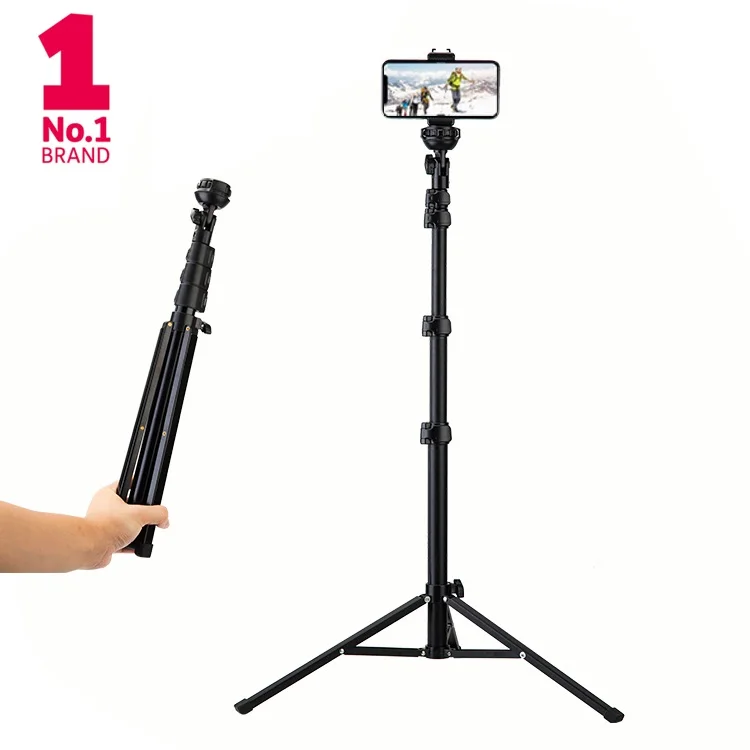 Fotopro Popular Product Foldable Aluminum Adjustable Video Vlog Dslr Camera DV 2 In 1 Selfie Stand Tripod