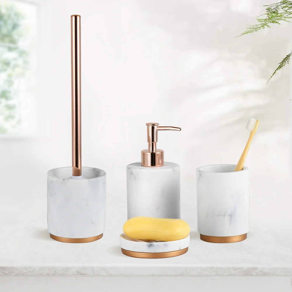 Wholesale Promotional Plastic Bath Accessory Complete Set  Simple Bathroom Accessories Set 3 Pcs Ba014s04