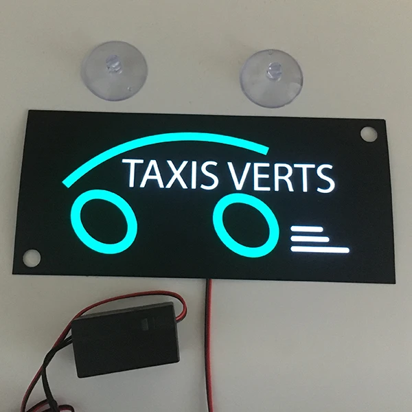LED light sign EL flashing logo for taxi rideshare automobile advertising customizable lighting stickers no MOQ limit