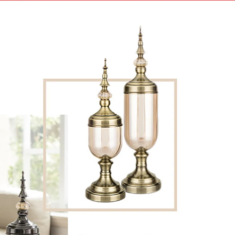 Hotselling wholesale glass vases customized metal arts gold glass flower vase for tabletop decore