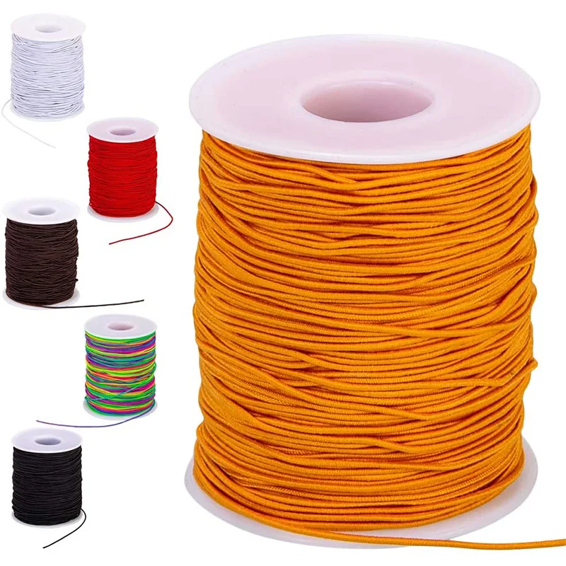strong rainbow elastic rope, suitable for jewelry making, necklaces, beading and crafts 1mm elastic bracelet rope