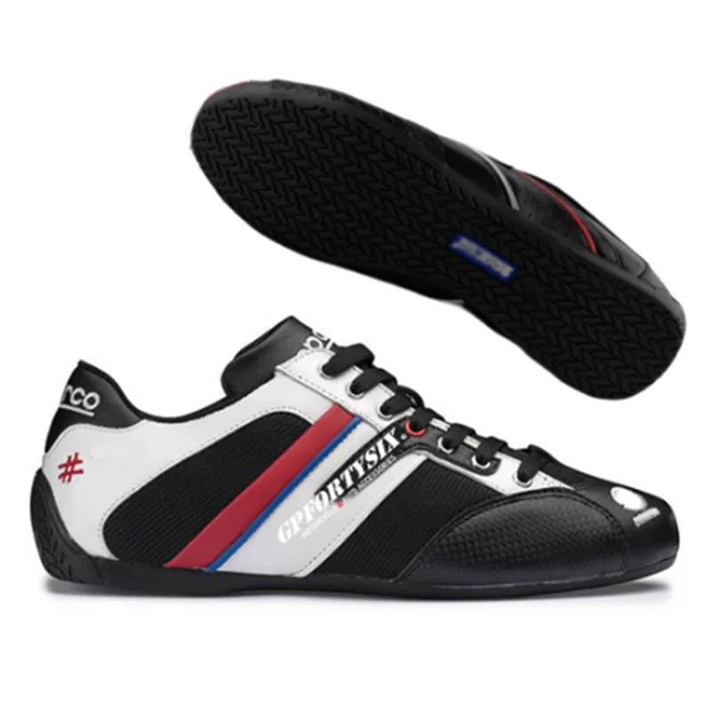 Mens Leather Motorcycle Boots Road Street Casual Shoes Motorbike Riding Motocross Shoes Breathable Moto Boots Protective Gear