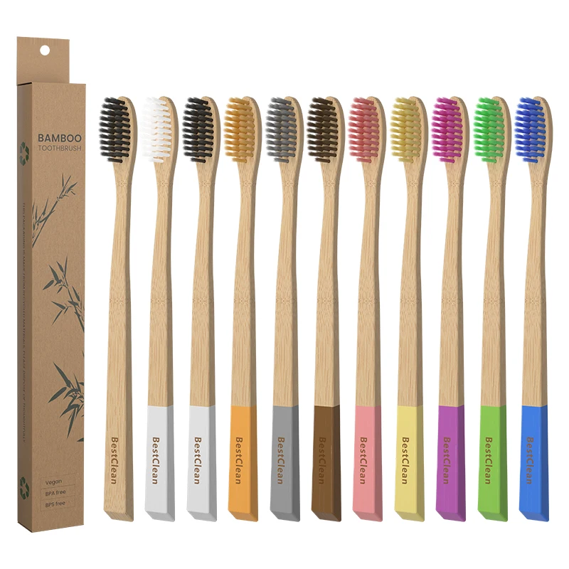 Free Sample Custom Wholesale Biodegradable Eco Friendly Black Soft Bamboo Tooth Brush Charcoal Bambo Bambu Bamboo Toothbrush