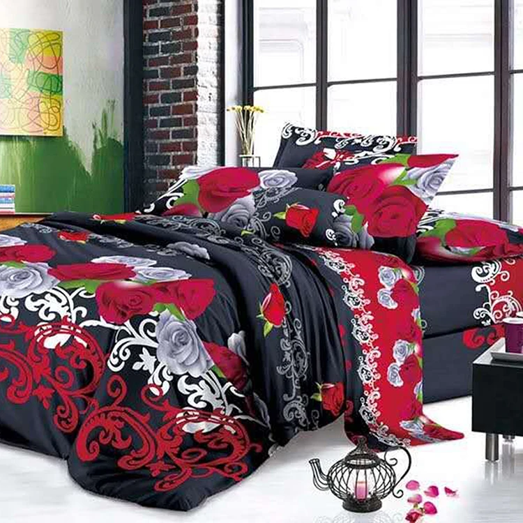 Polyester pigment printed brushed fabric for bed sheet,mattress cover ,quilt cover/100% polyester microfiber brushed fabric