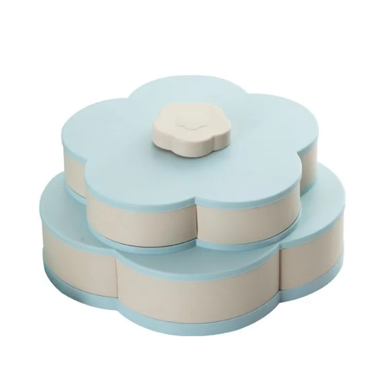 European creative double rotating candy box fruit bowl